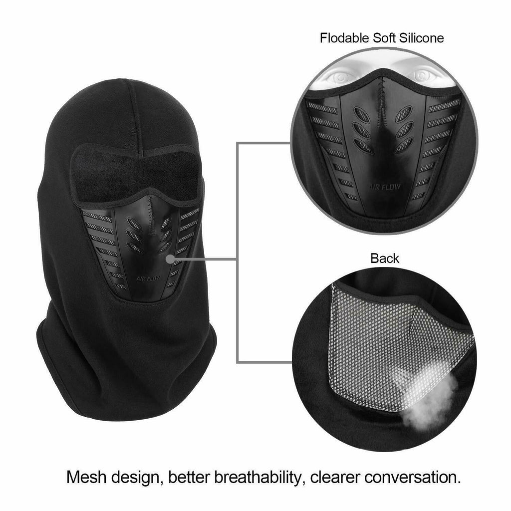 Balaclava Ski Full Face Mask Windproof Fleece Neck Warm for Winter Workwear