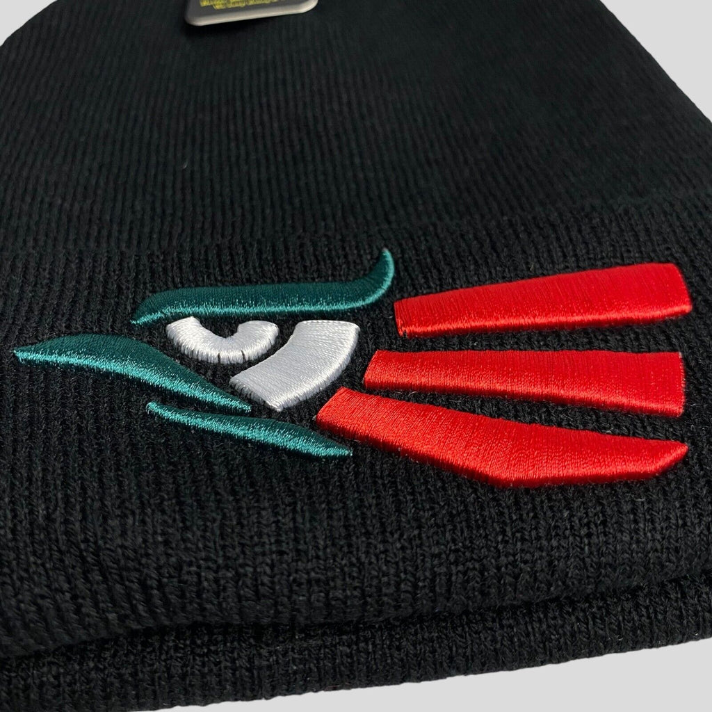 Hecho en México Beanie - Warm Embroidered Eagle Knit Skull Cap for Men