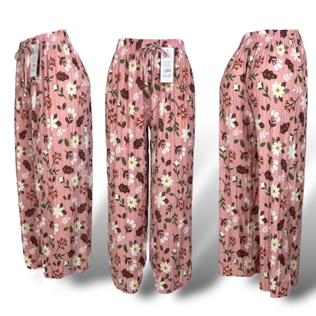 Women's Summer Beach Elastic Waist Pants | Floral Summer Beach Trousers