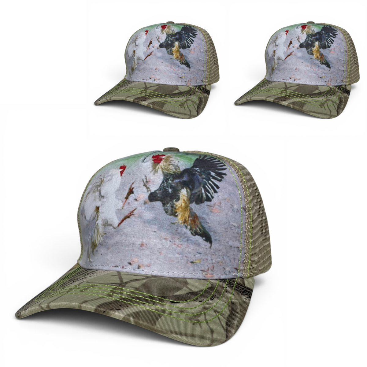 Gorra Rooster Cock Gallos de Pelea, Adjustable, Visera Curvada
