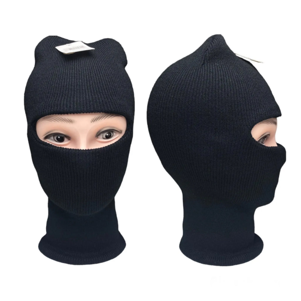 Winter Ski Mask 1 Hole Knitted Skull Balaclava Beanie Hat Outdoor Cap