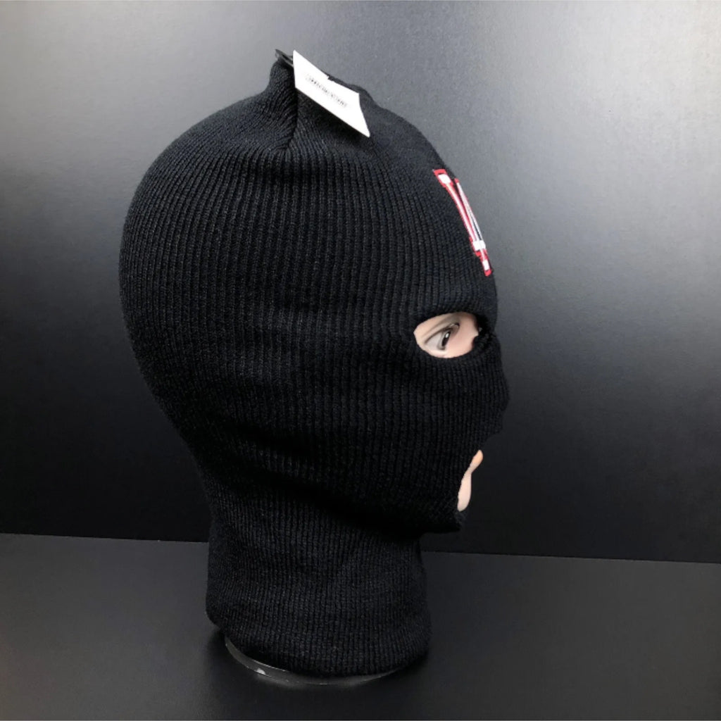 3 hole full face ski mask embroidered LA-AK 47 irone on patch Balaclava