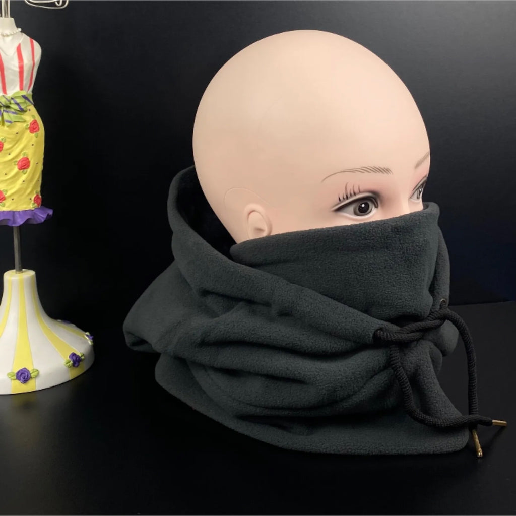 Winter Ski Mask Cover Hoodie Thermal Fleece Lined Balaclava Neck Full Face Cover