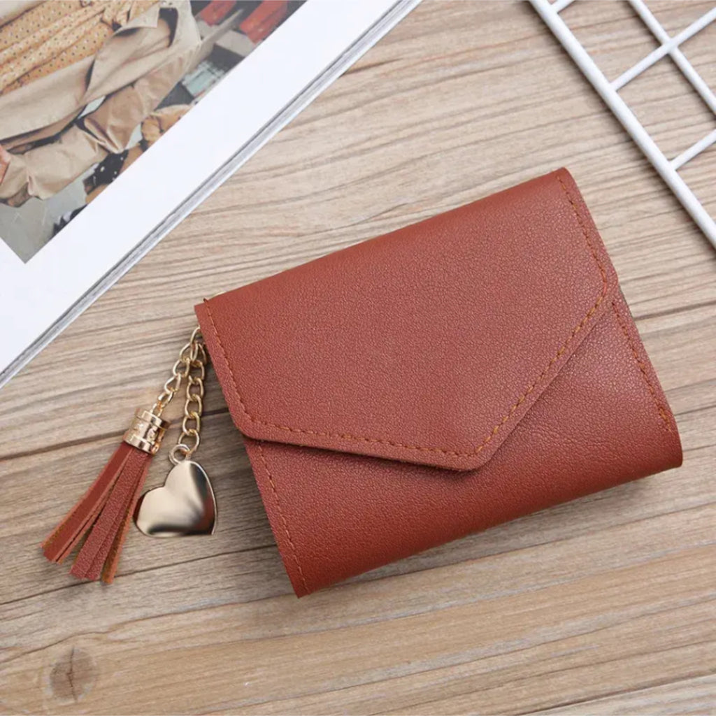 Women's Mini Wallets Pu Leather Trifold Money Card Billfold Holder