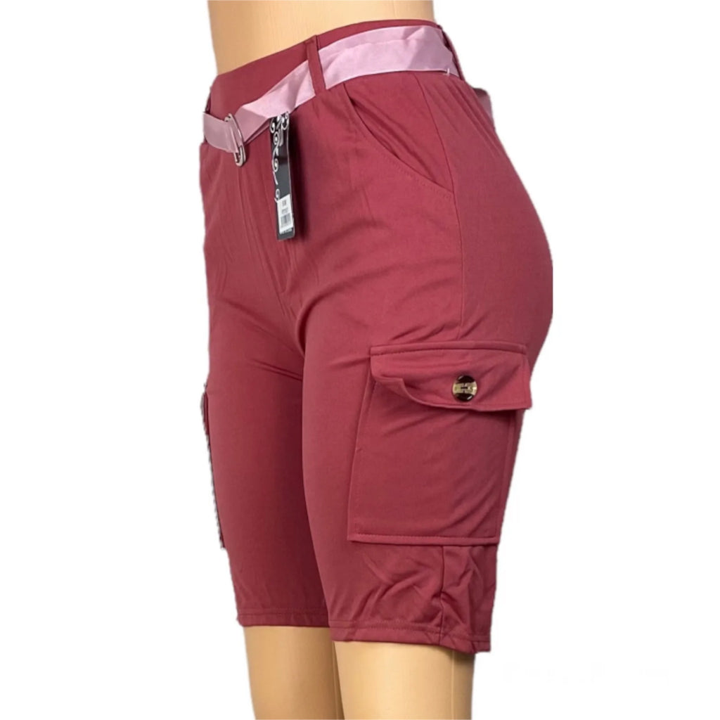 Women's Elastic High Waist Shorts