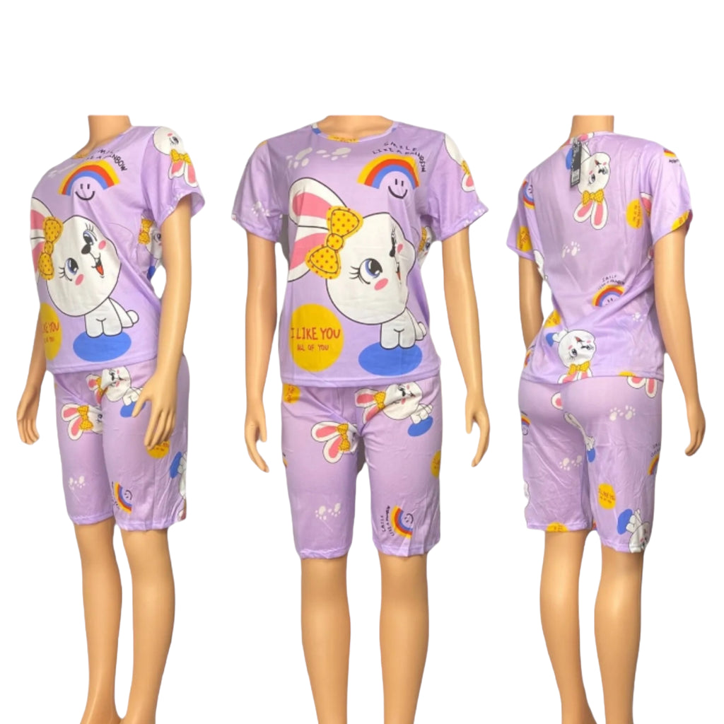 Girl's Pajamas Set T Shirt & Short Sleepwear Set