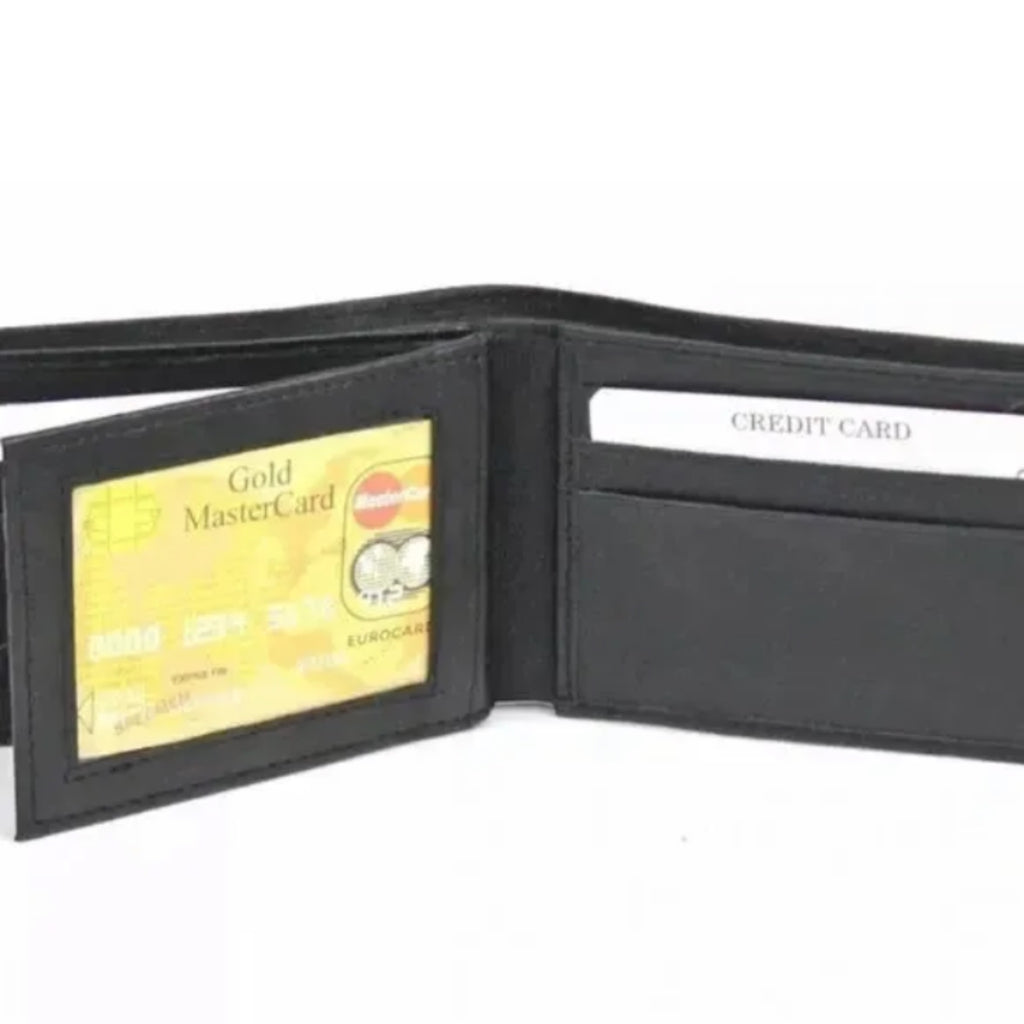 Leather Slim Classic Black Wallet for Man