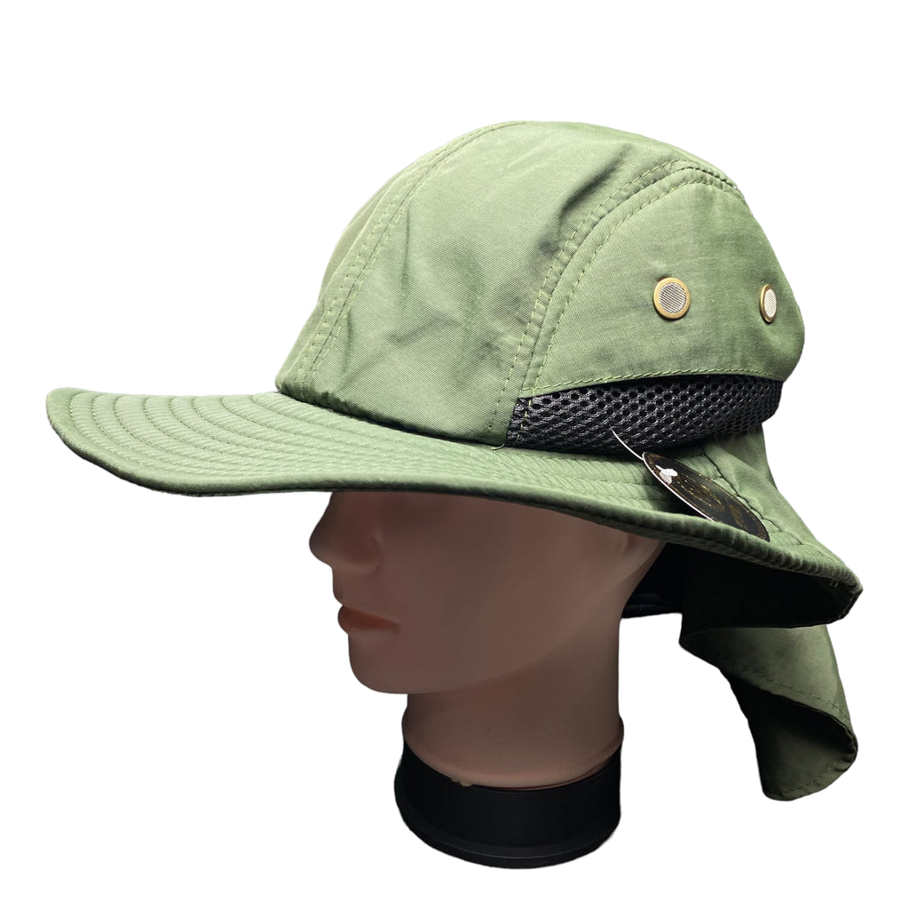 Men Women Sun Hats with Neck Flap UV Protection Wide Brim Bucket Mesh Breathable