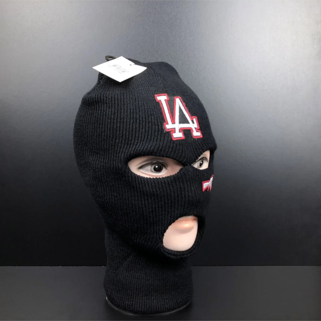 3 hole full face ski mask embroidered LA-AK 47 irone on patch Balaclava