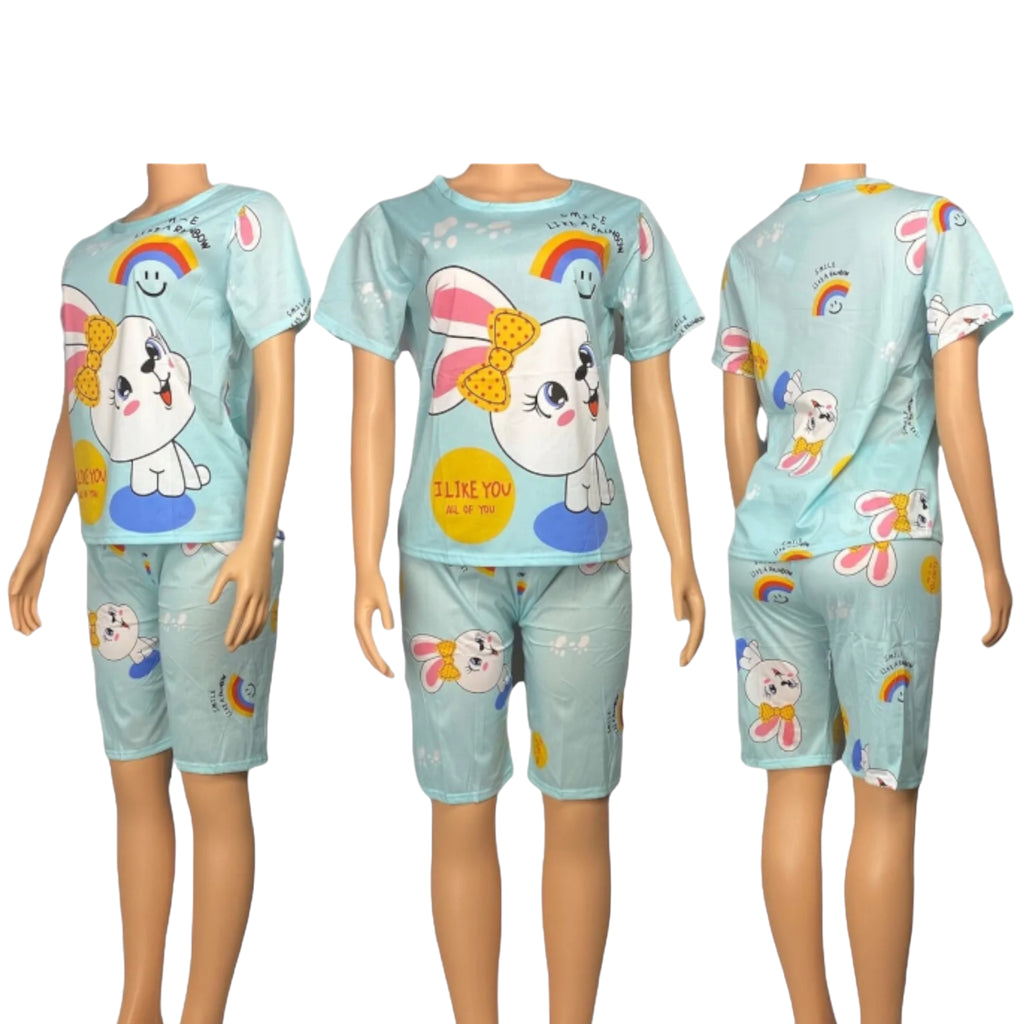 Girl's Pajamas Set T Shirt & Short Sleepwear Set