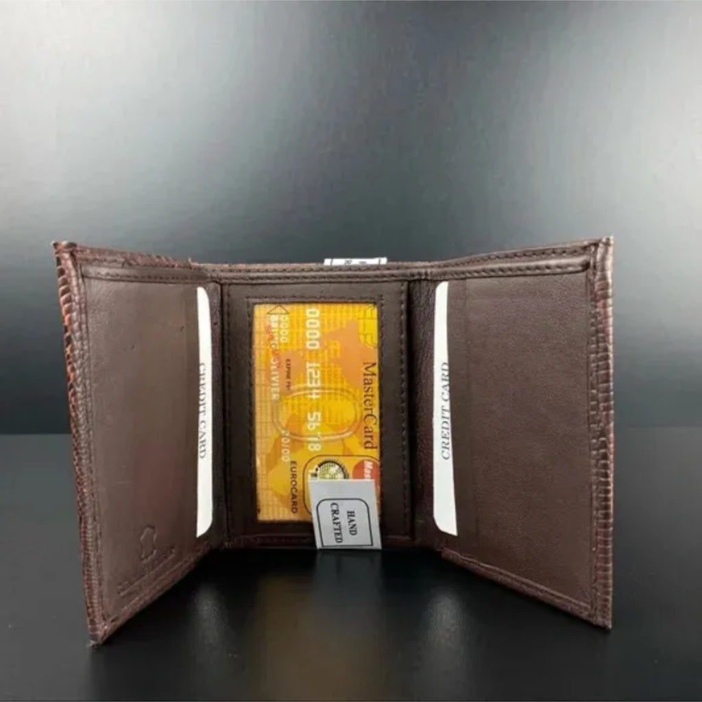 Trifold Leather Embossed Wallet for Man