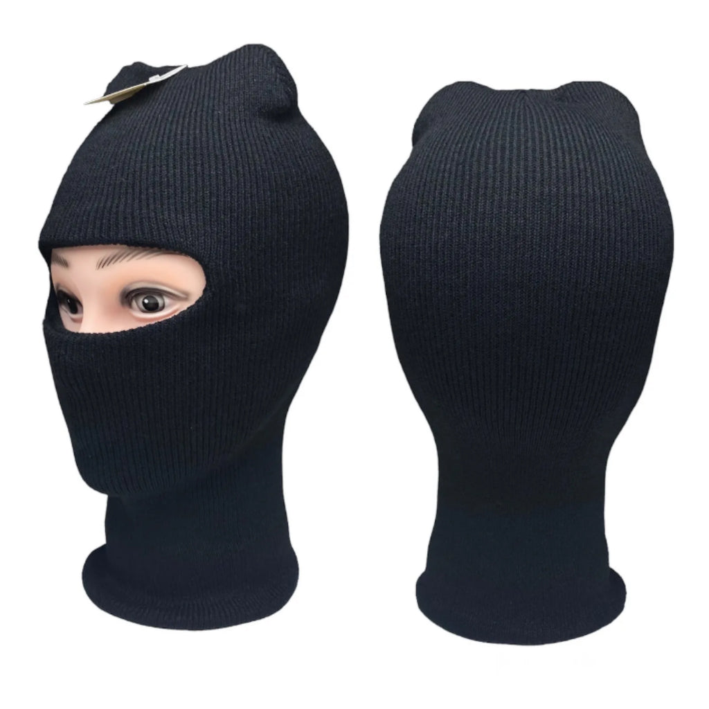 Winter Ski Mask 1 Hole Knitted Skull Balaclava Beanie Hat Outdoor Cap