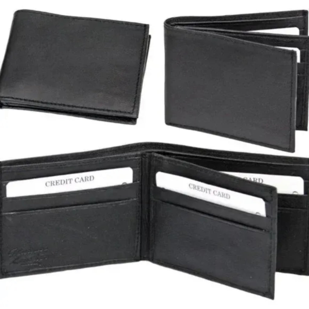 Leather Slim Classic Black Wallet for Man