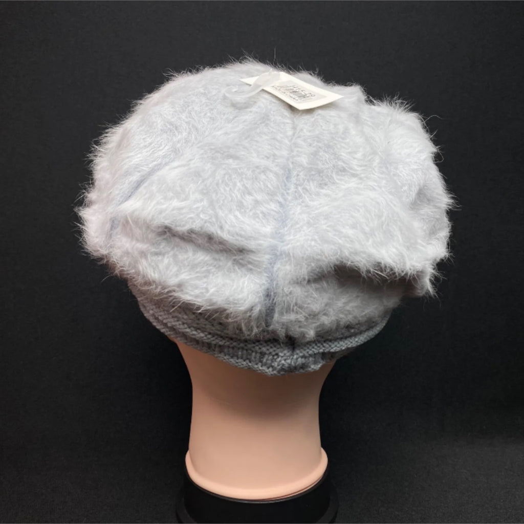 Winter Beanie Fur Beret Baggy Hat Visor Knitted Warm Cap for Women