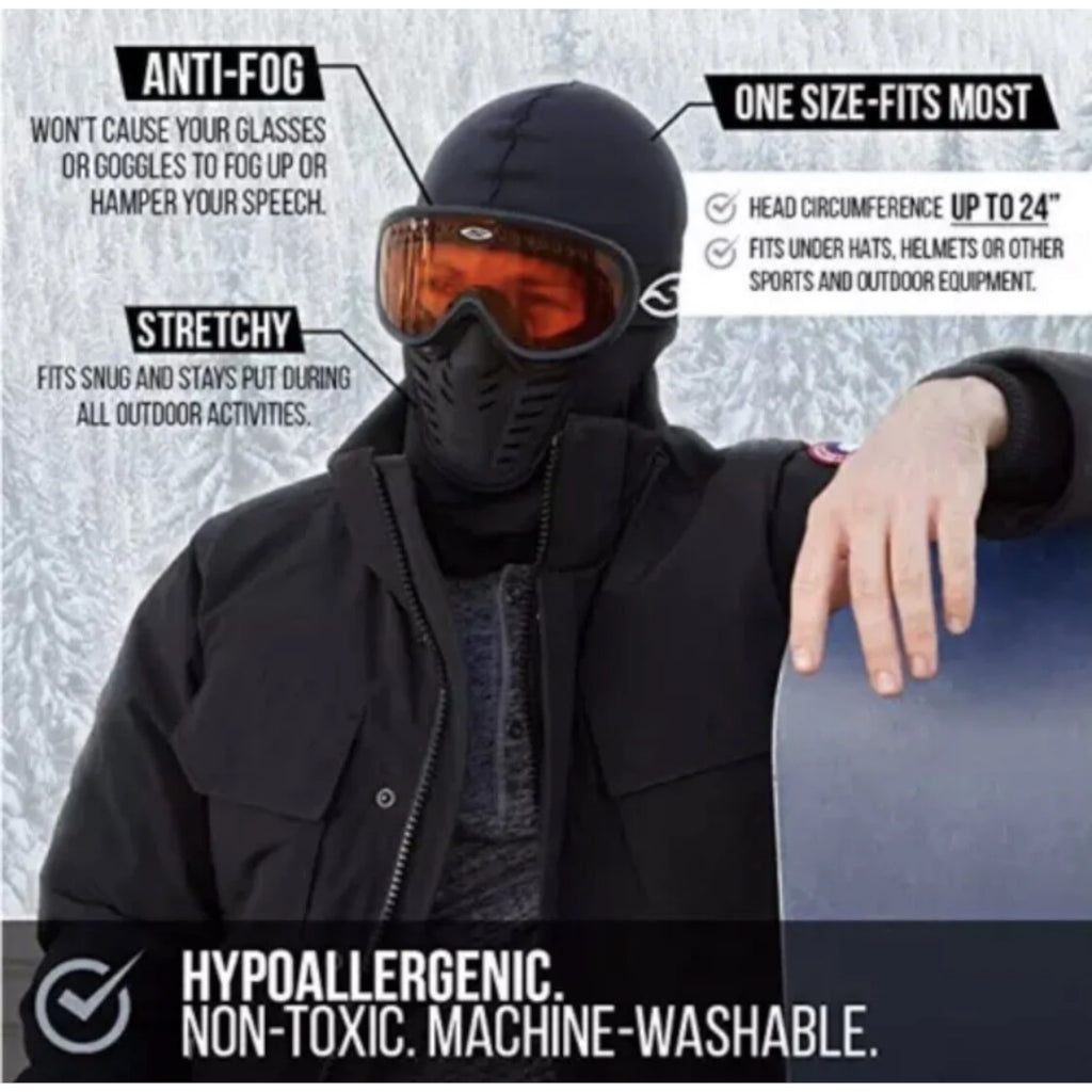 Winter Ski Balaclava Full Face Mask - Breathable Fleece with Air Vents