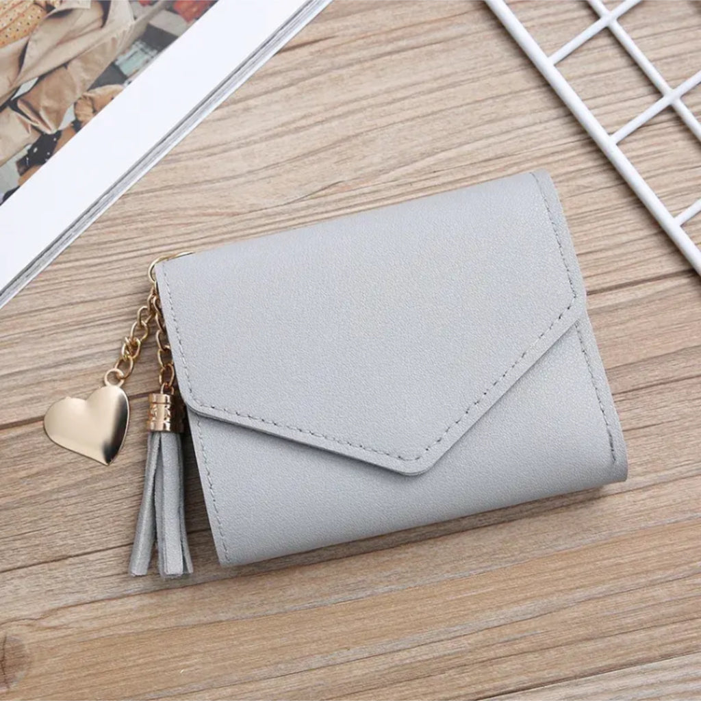 Women's Mini Wallets Pu Leather Trifold Money Card Billfold Holder