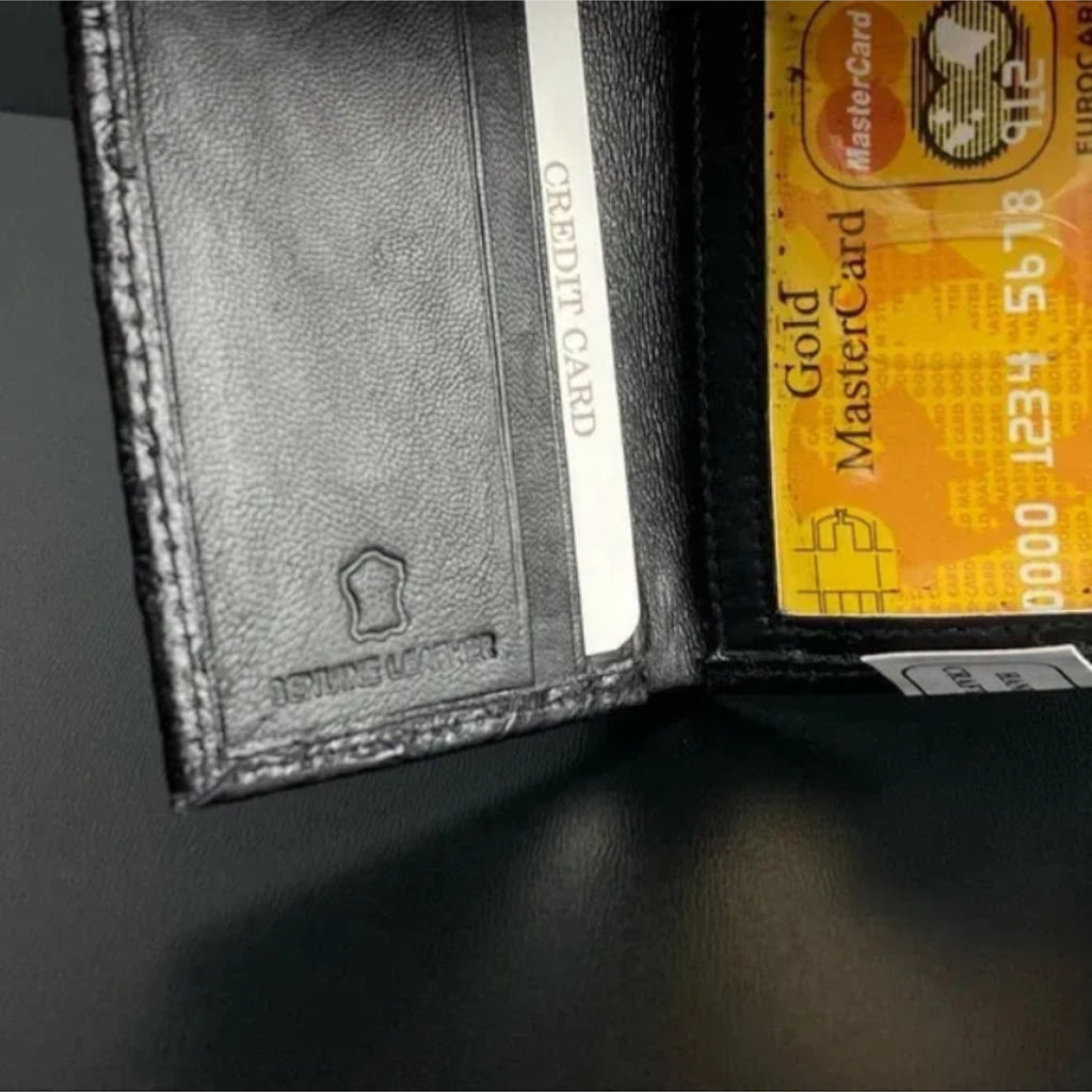 Trifold Leather Embossed Wallet for Man