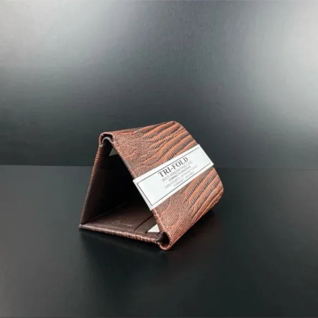 Trifold Leather Embossed Wallet for Man