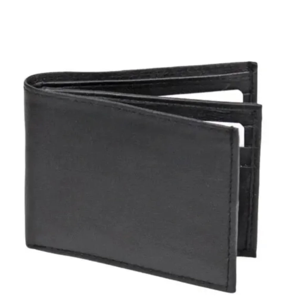 Leather Slim Classic Black Wallet for Man