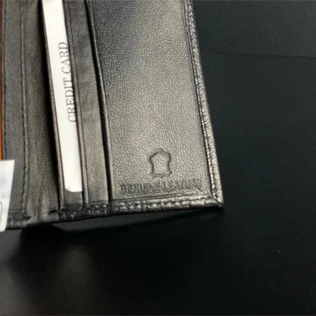 Trifold Leather Embossed Wallet for Man