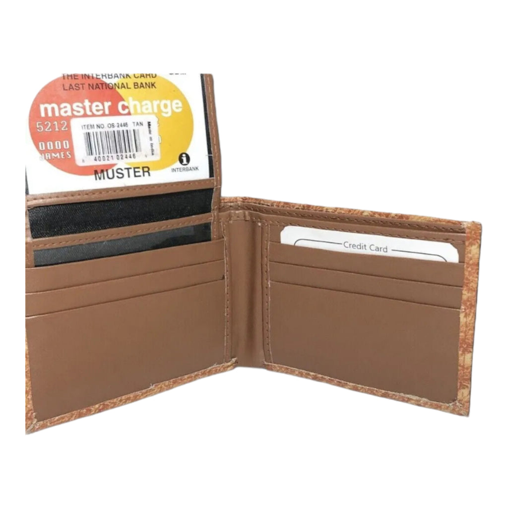 Men's Genuine Leather Ostrich Embossed Wallet