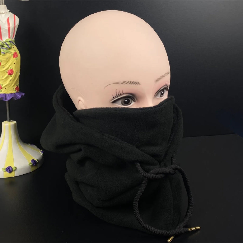 Winter Ski Mask Cover Hoodie Thermal Fleece Lined Balaclava Neck Full Face Cover