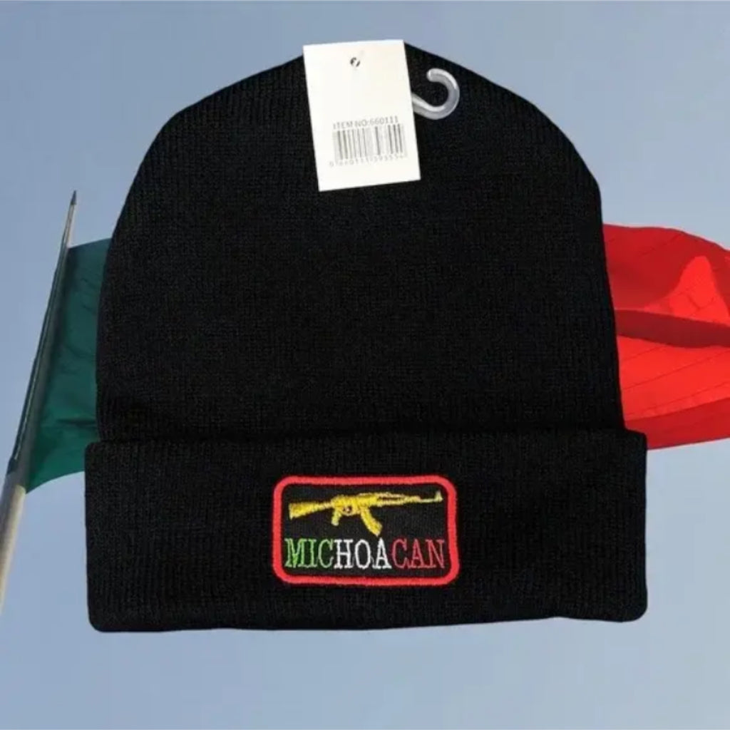 AK 47 Mexico Embroidered Beanie Hat