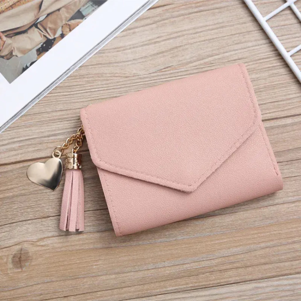 Women's Mini Wallets Pu Leather Trifold Money Card Billfold Holder