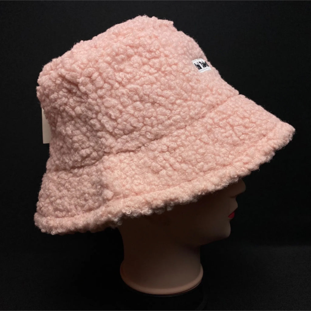 Fleece Women's Bucket Hat Soft Warm Winter Faux Fur Plush Cap