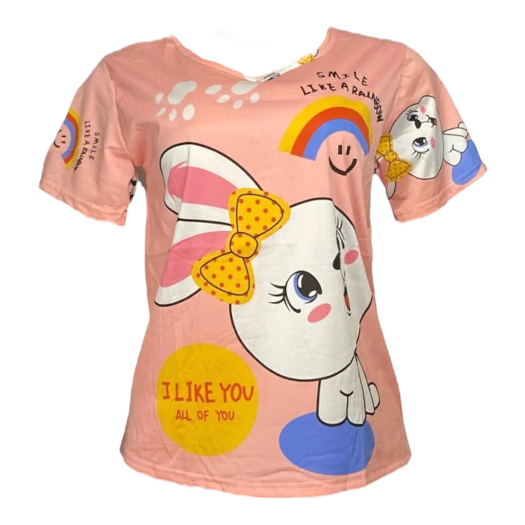 Girl's Pajamas Set T Shirt & Short Sleepwear Set