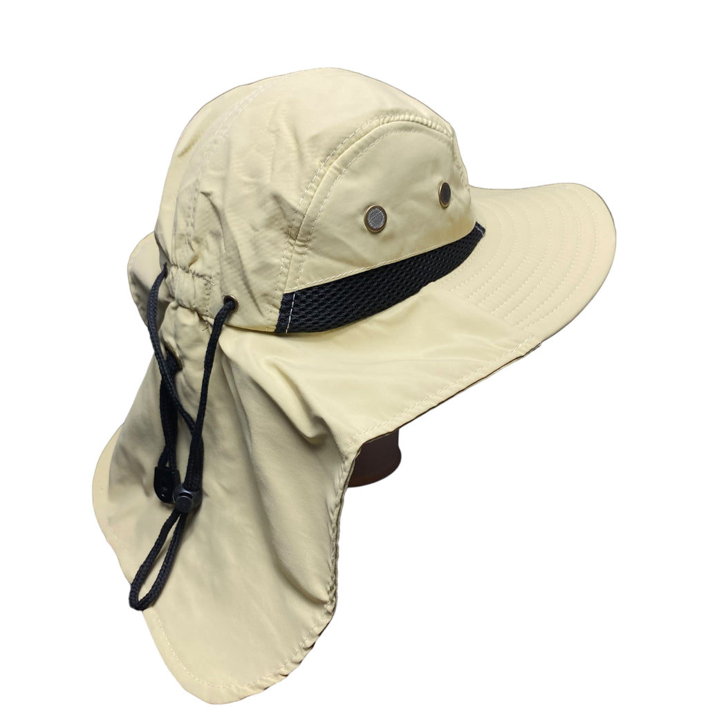 Men Women Sun Hats with Neck Flap UV Protection Wide Brim Bucket Mesh Breathable