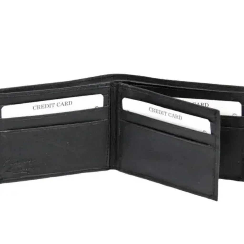 Leather Slim Classic Black Wallet for Man